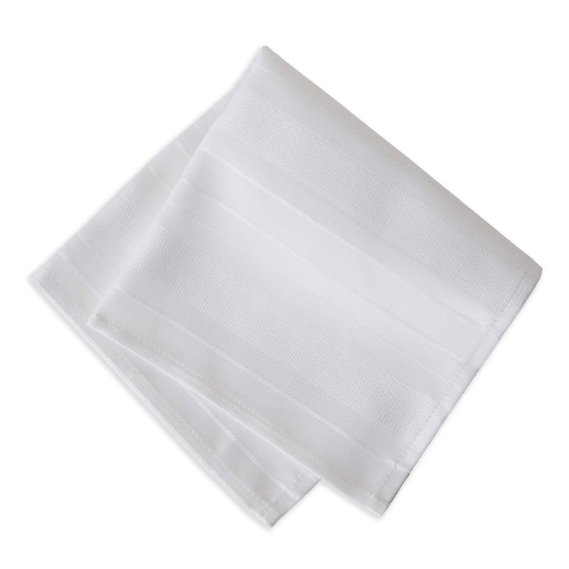 Newbridge 52 x 52 Inch Square White Spring and Easter Fabric Tablecloth, Denley Satin Stripe, Heavy Weight No Iron Polyester Holiday Dining & Party Table Cover - Image 5